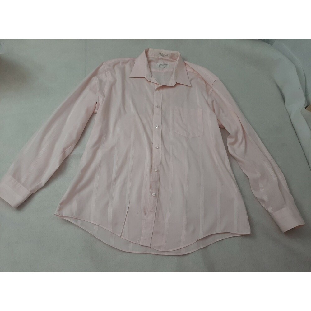 RARE Christopher Street pink button down shirt relaxed fit 17 34/35 stain sale - Picture 1 of 6